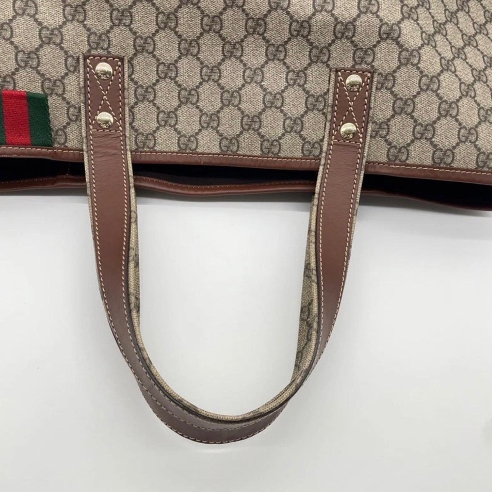 Gucci Beige and Brown Signature Tote - Picture 15 of 16